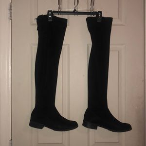Black thigh high boots